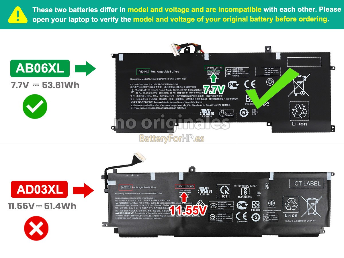 batería para HP Envy 13-AD053TX