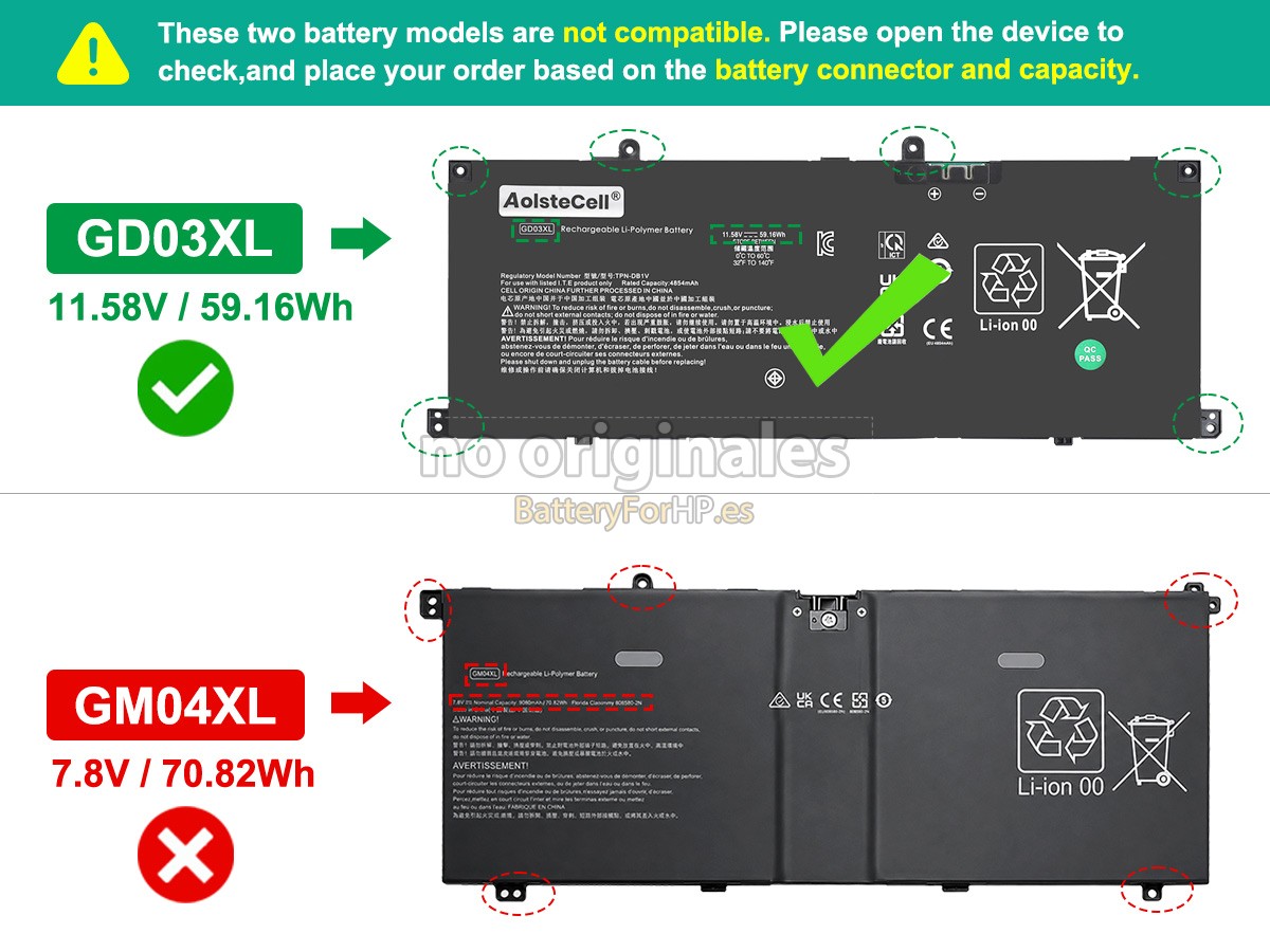 batería para HP OmniBook X 14-KA0002NWX