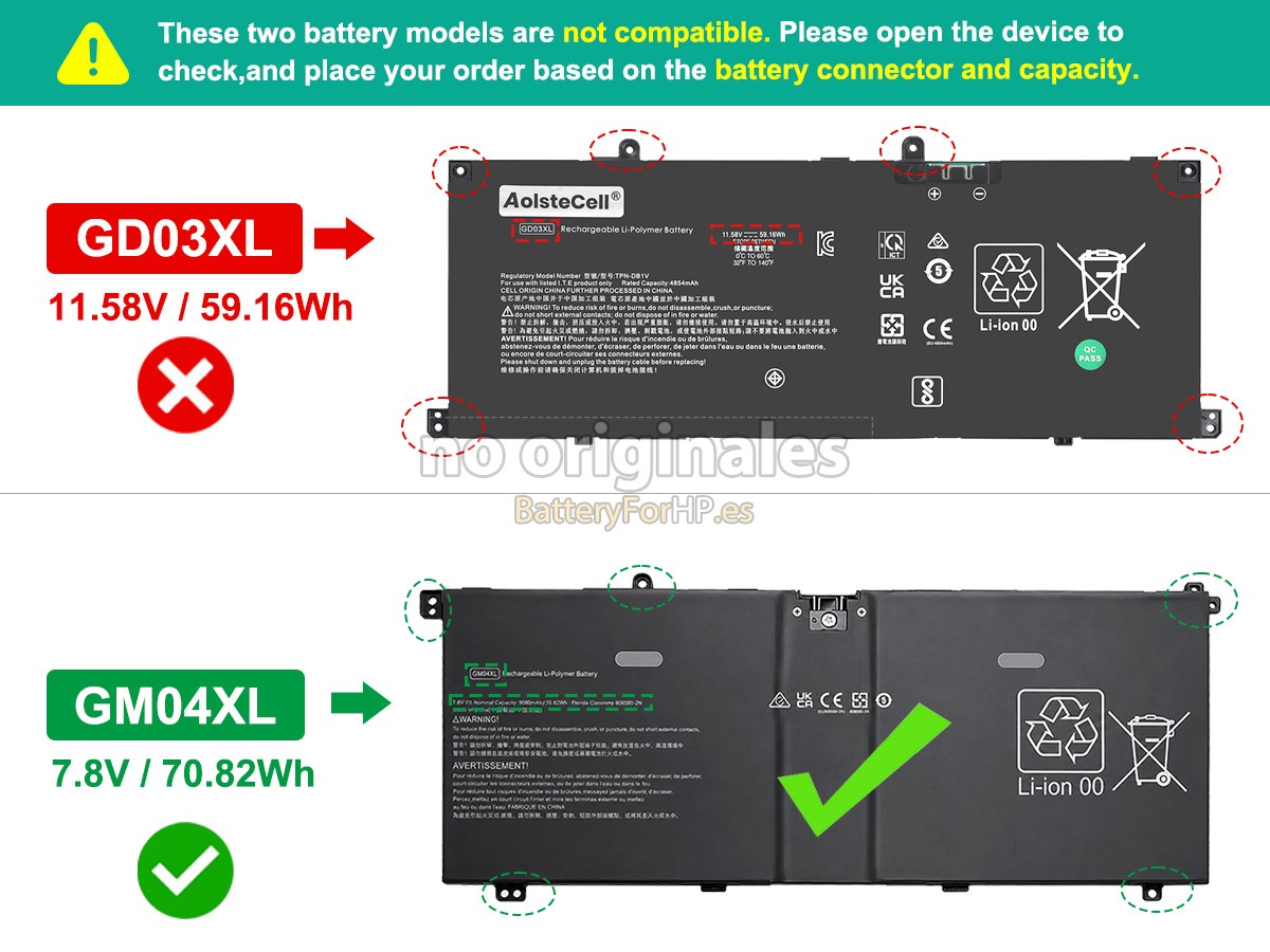 batería para HP OmniBook X 14-KA0002NWX