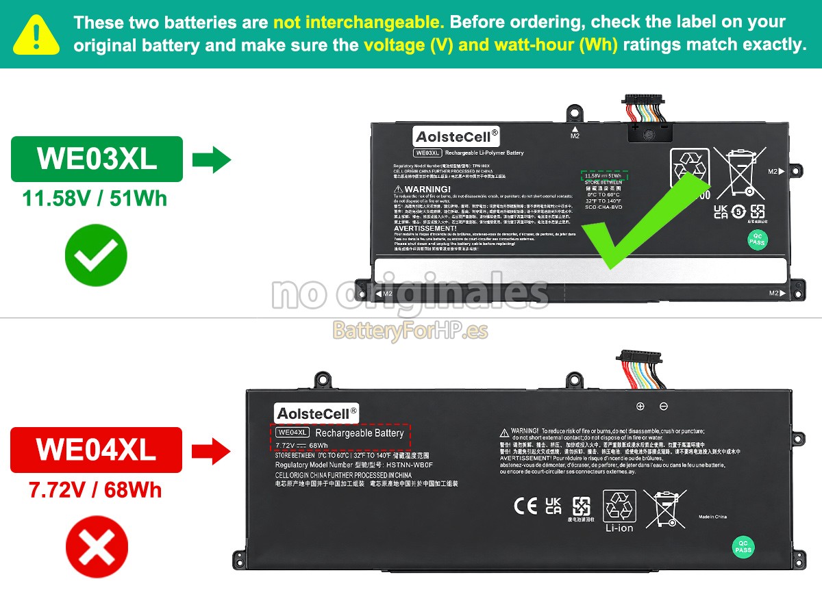 batería para HP Pavilion Plus 14-EW0010NO