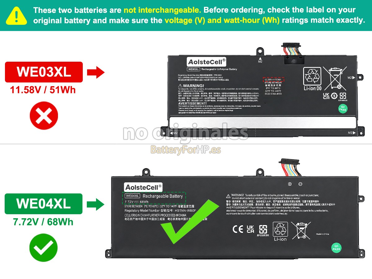 batería para HP Pavilion Plus 14-EW0010NO