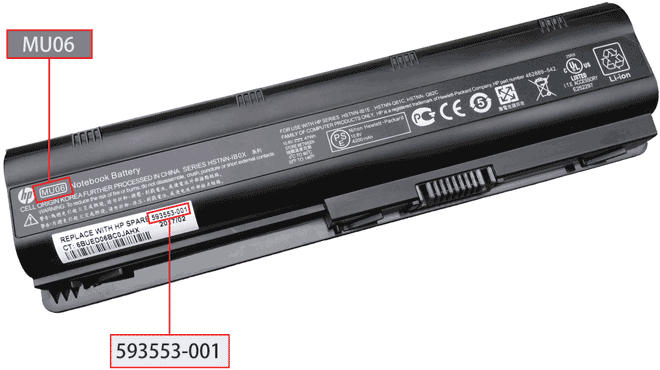 Cómo saber el número de pieza de la batería HP? 